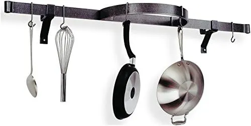 premium half circle hammered pot rack 1