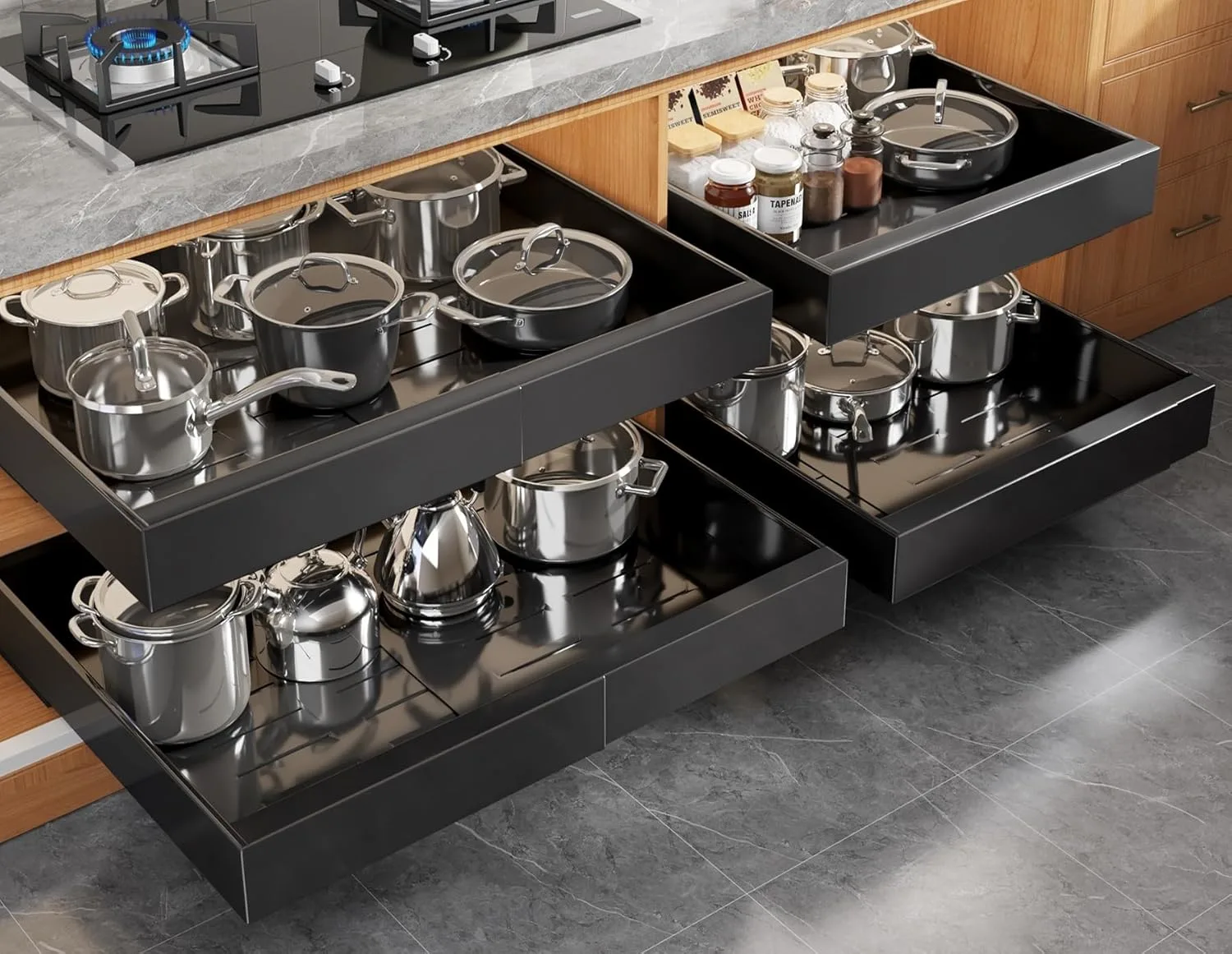 pull out cabinet organizer expandable 1