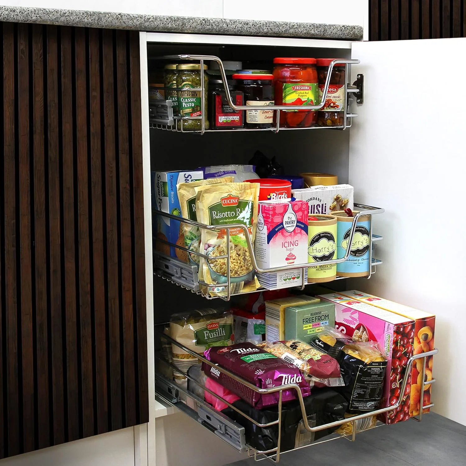 pull out kitchen baskets 300mm 2