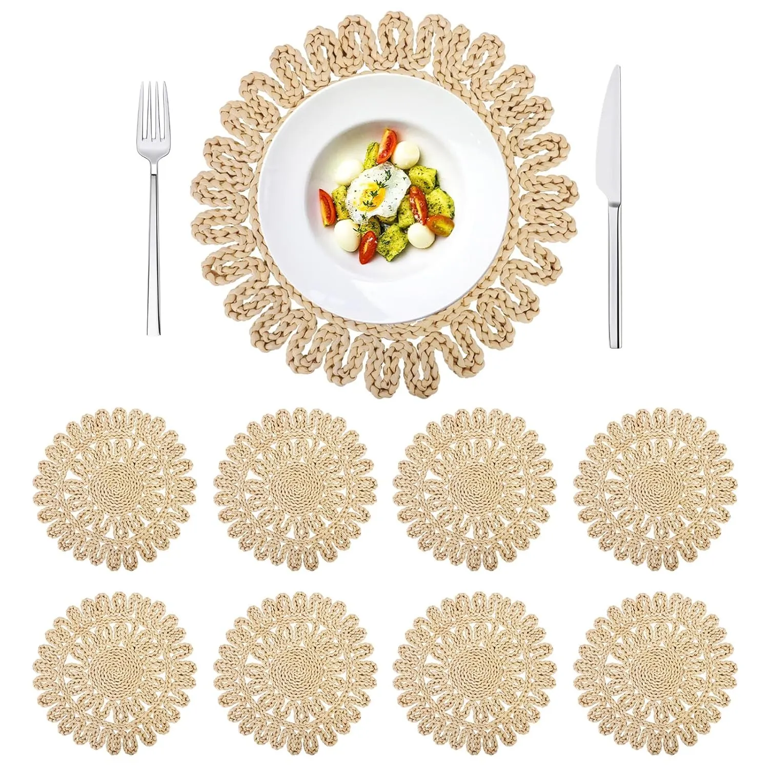 rattan placemats boho 1