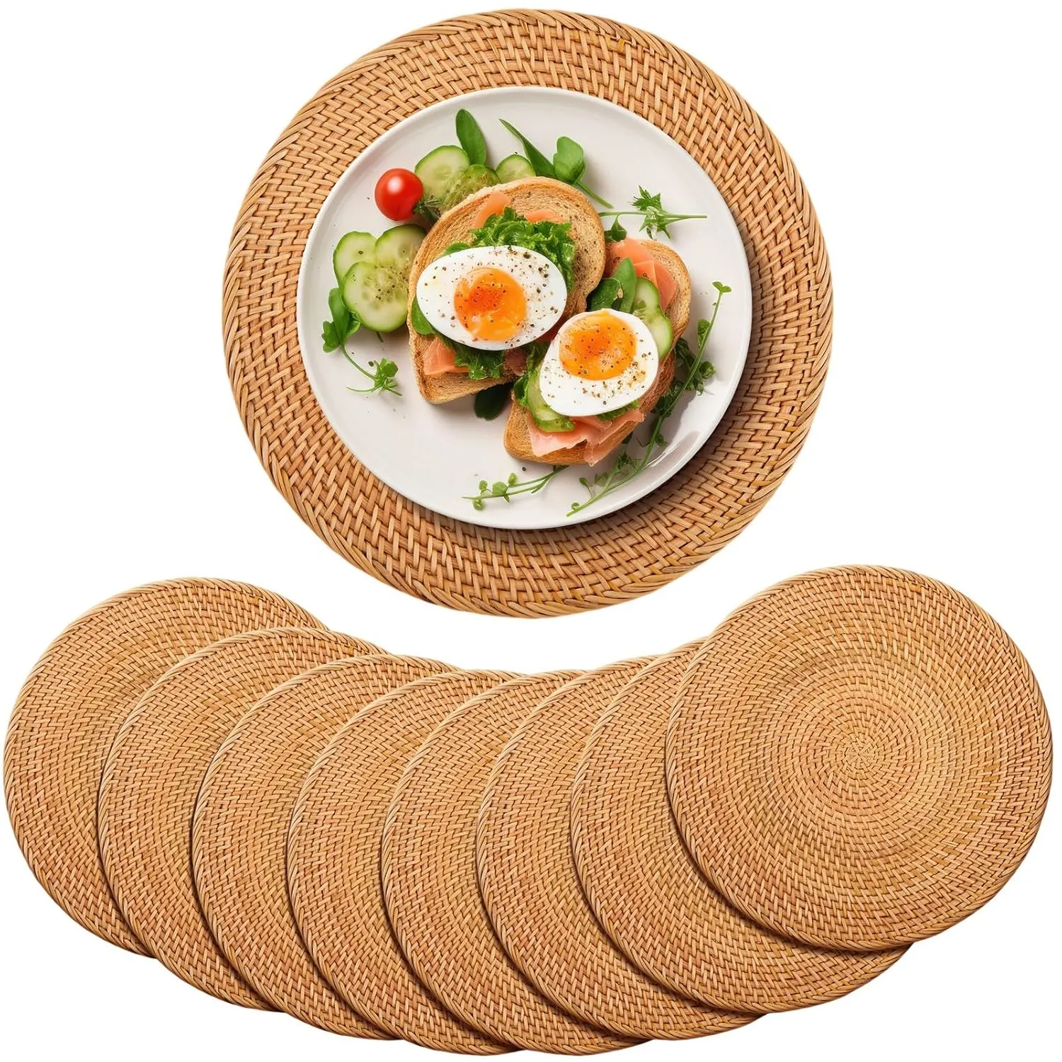 rattan placemats round 1