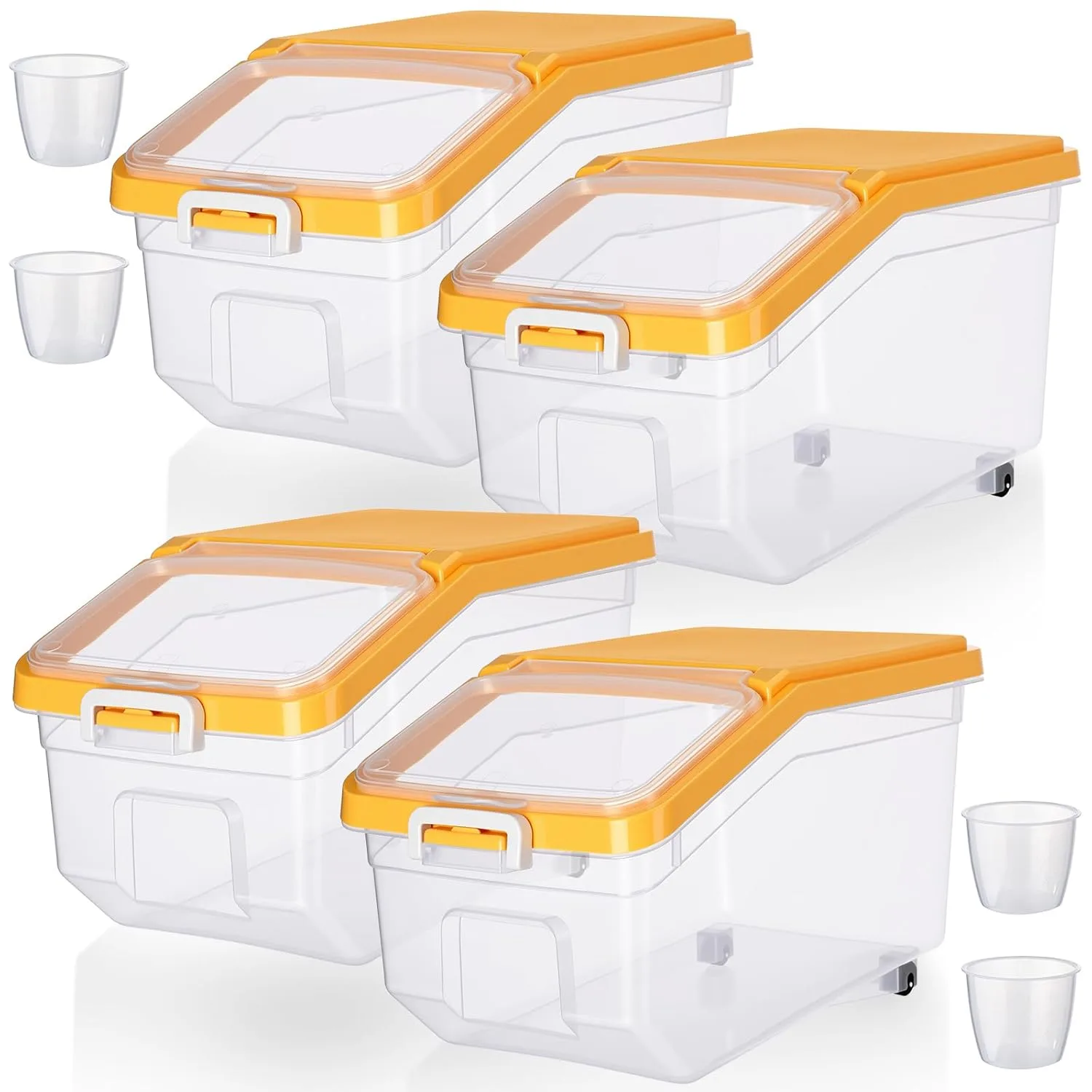 rice storage container yellow 1