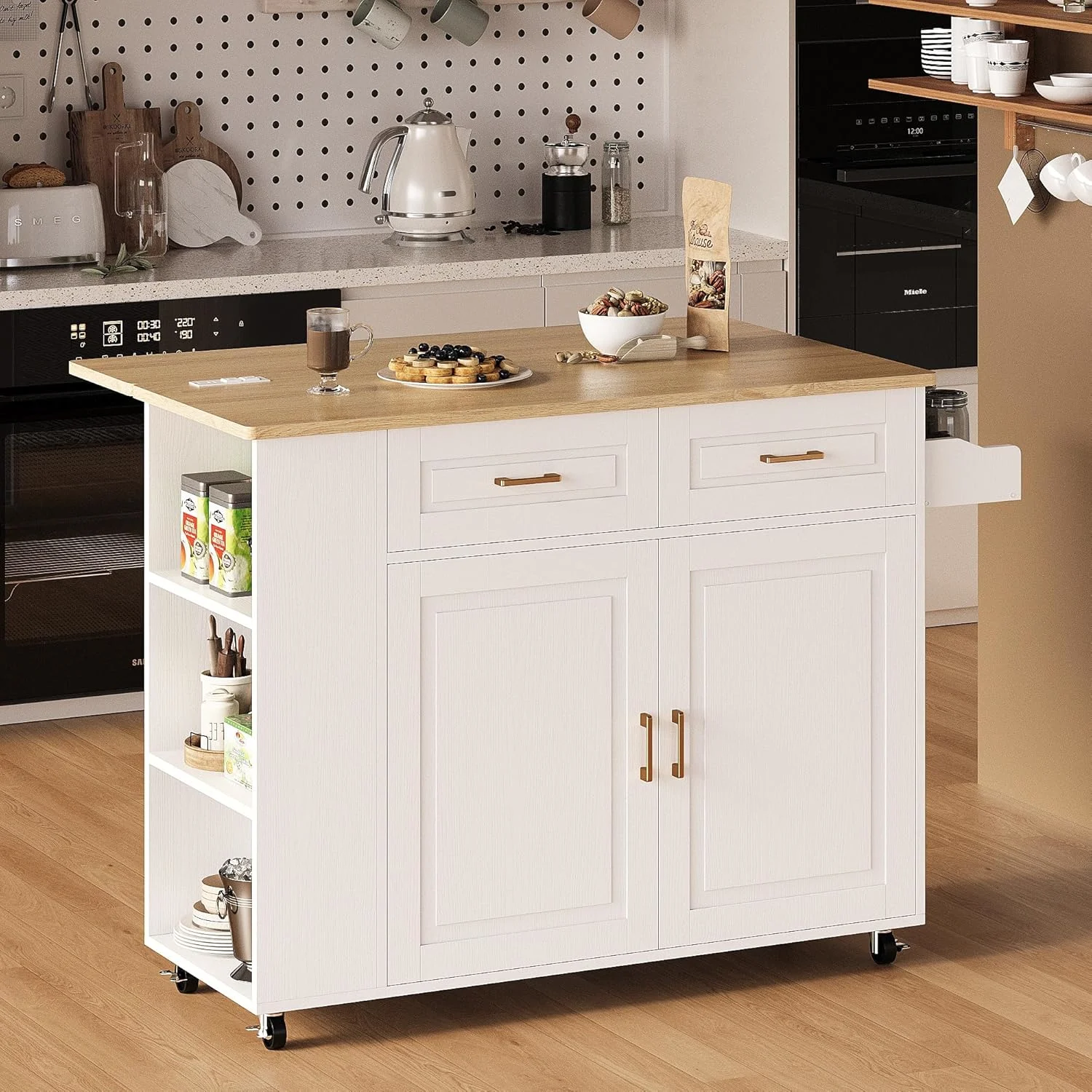 rolling kitchen island cart 2