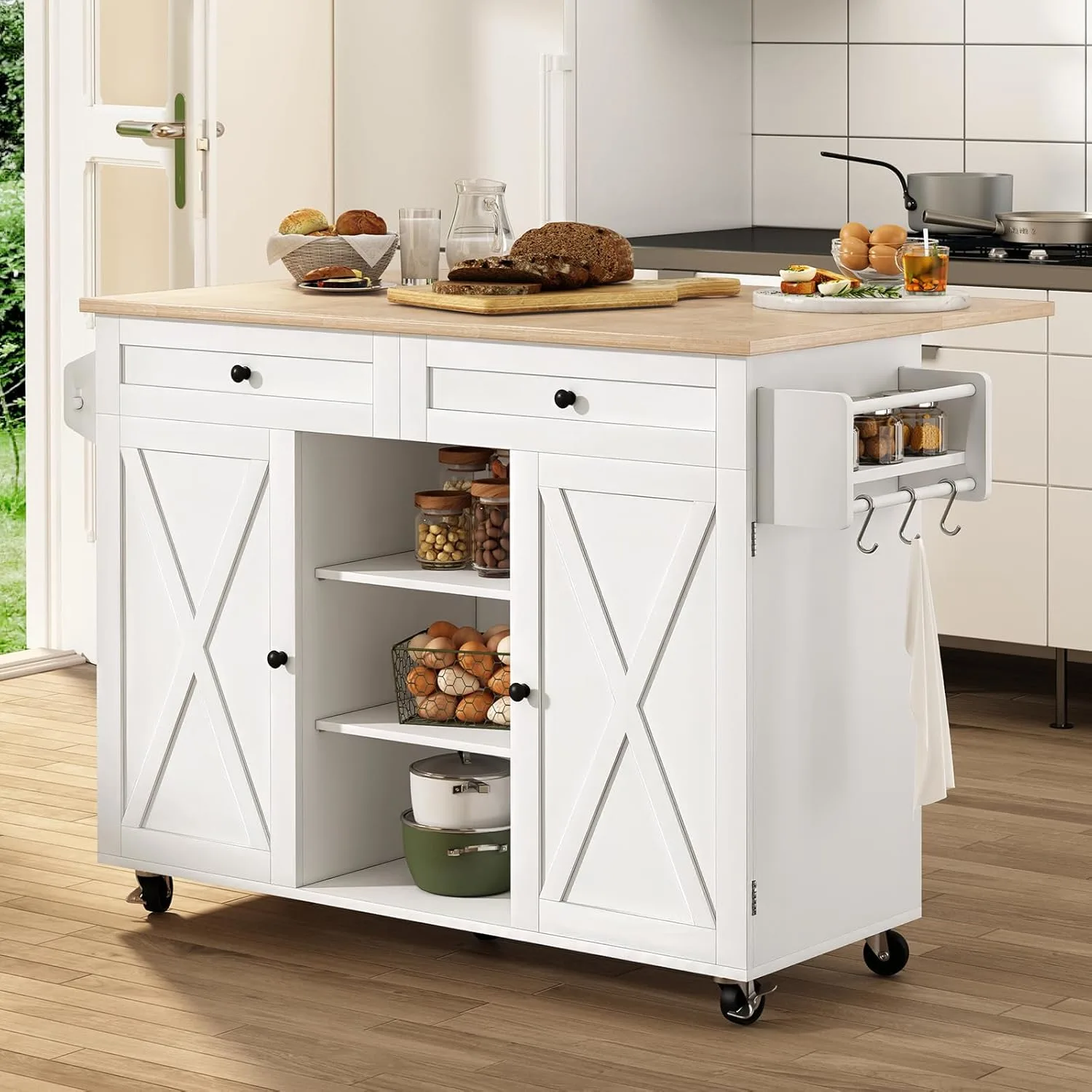 rolling kitchen island drop leaf 1
