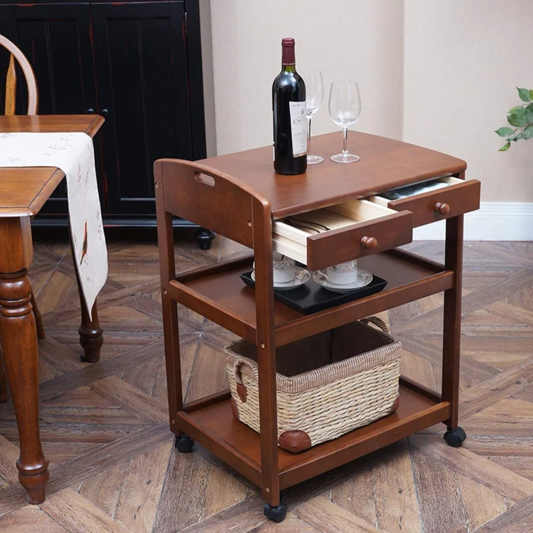 rolling wine cart serving trolley 2