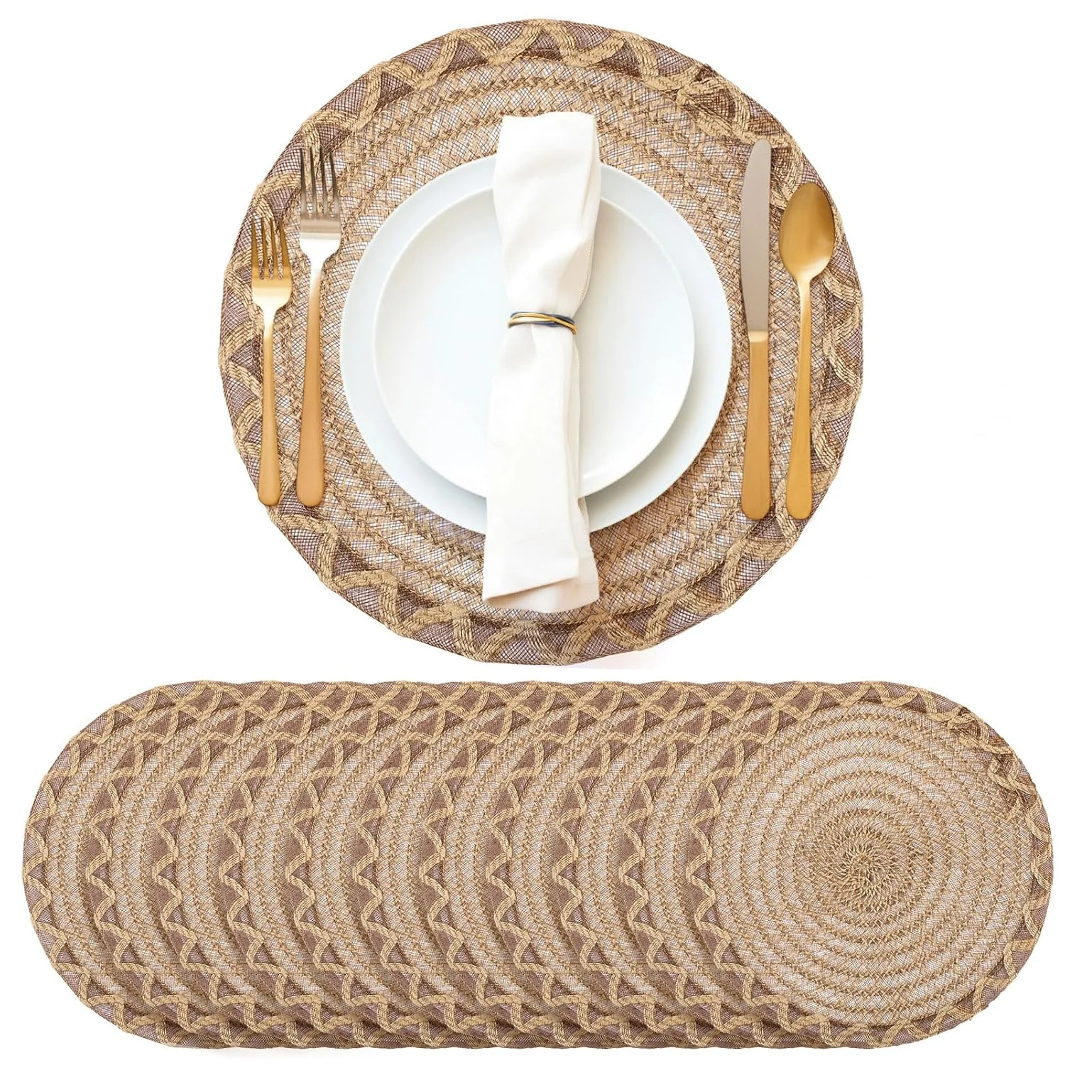 round burlap placemats 1