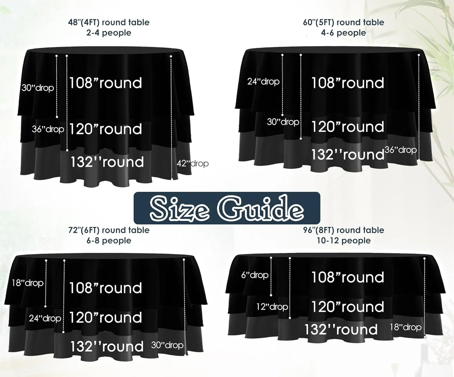 round tablecloth black 2