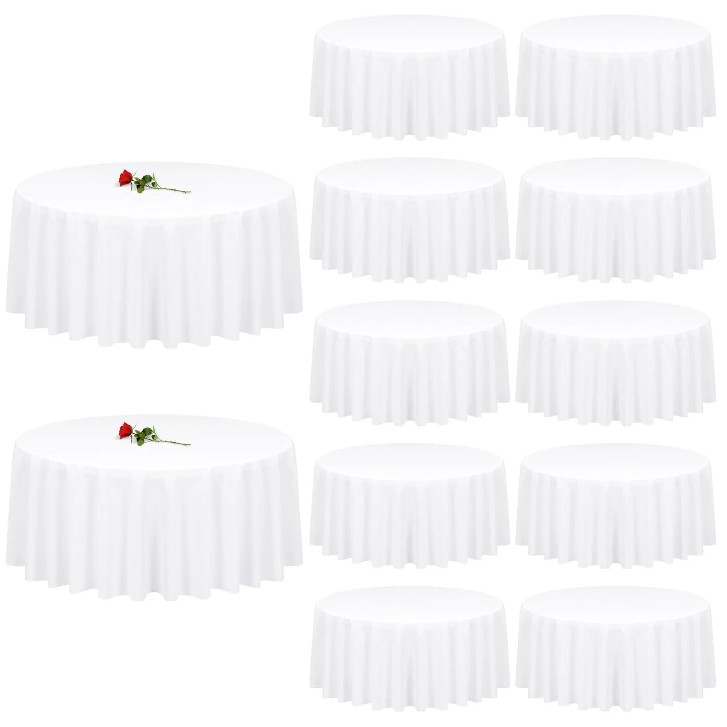 round tablecloth white pack 1