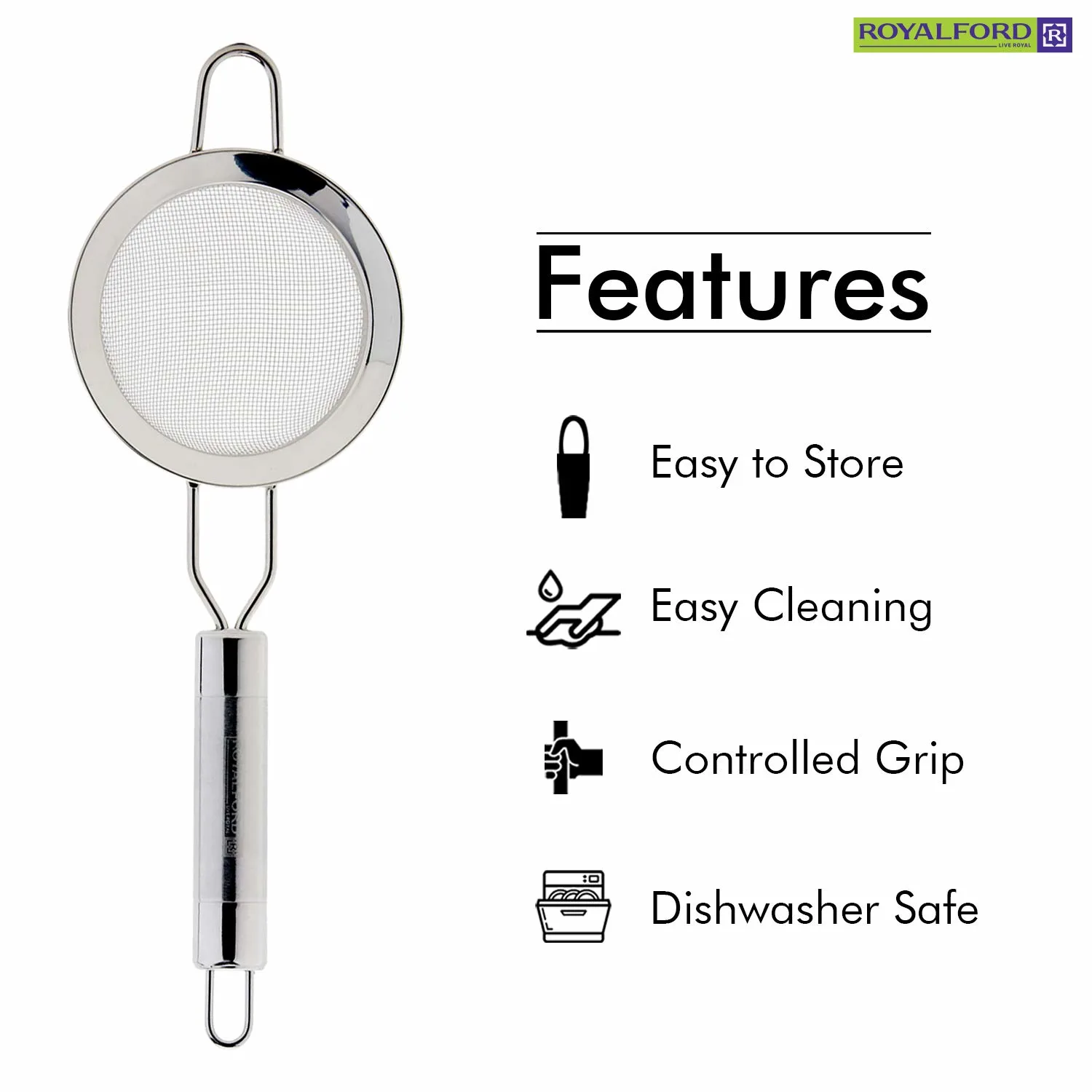 royalford stainless strainer 2