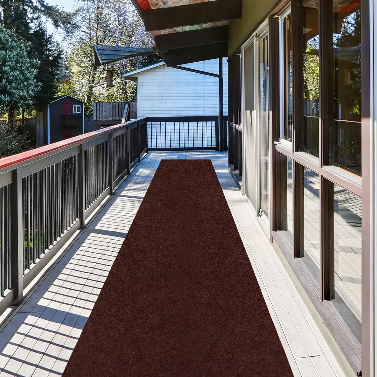 runner rug brown hallway 1