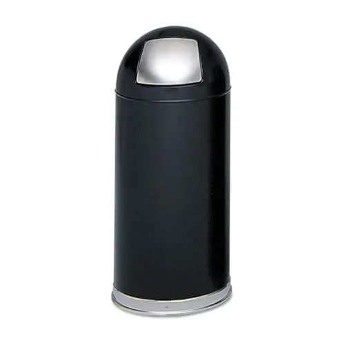 safco stainless steel trash can 1