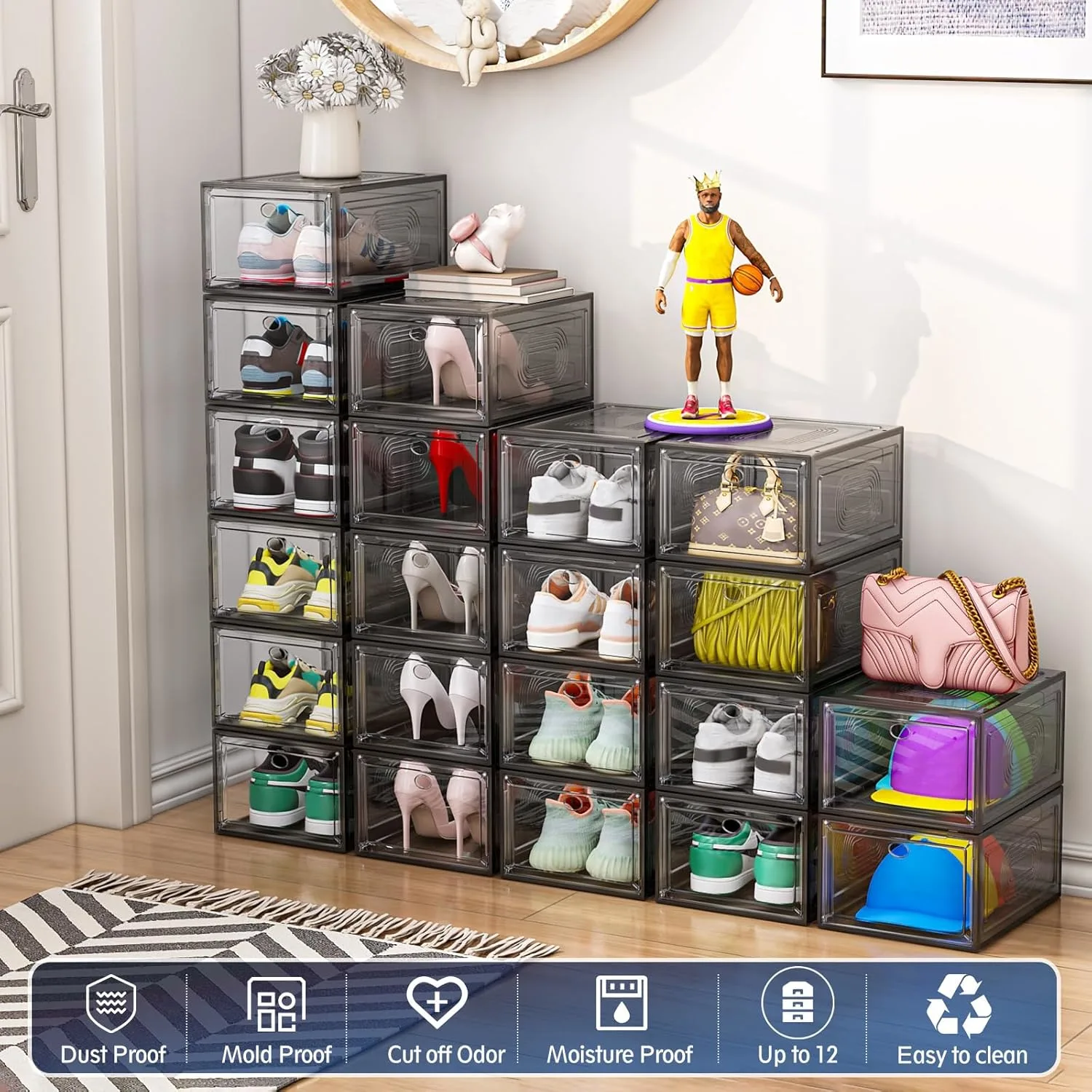 shoe organizer stackable boxes 2