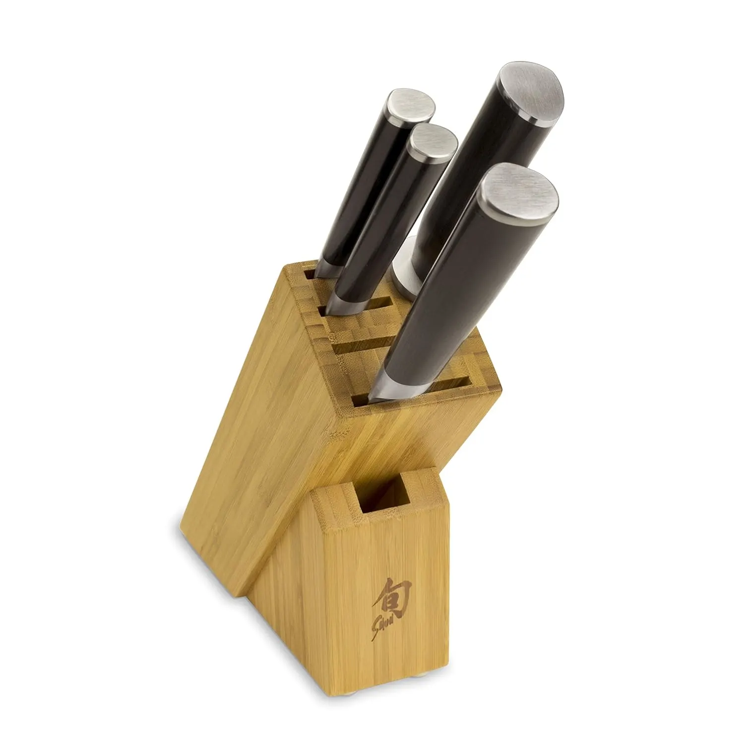 shun classic 5 piece starter knife block set 1