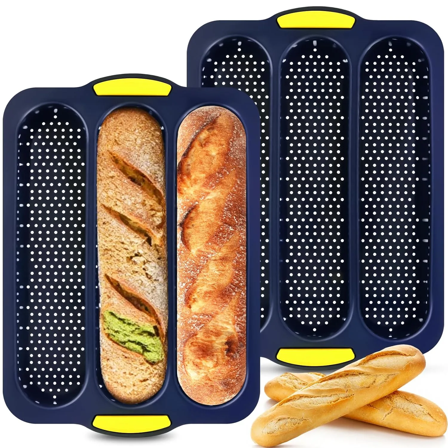 silicone baguette bread pan 1