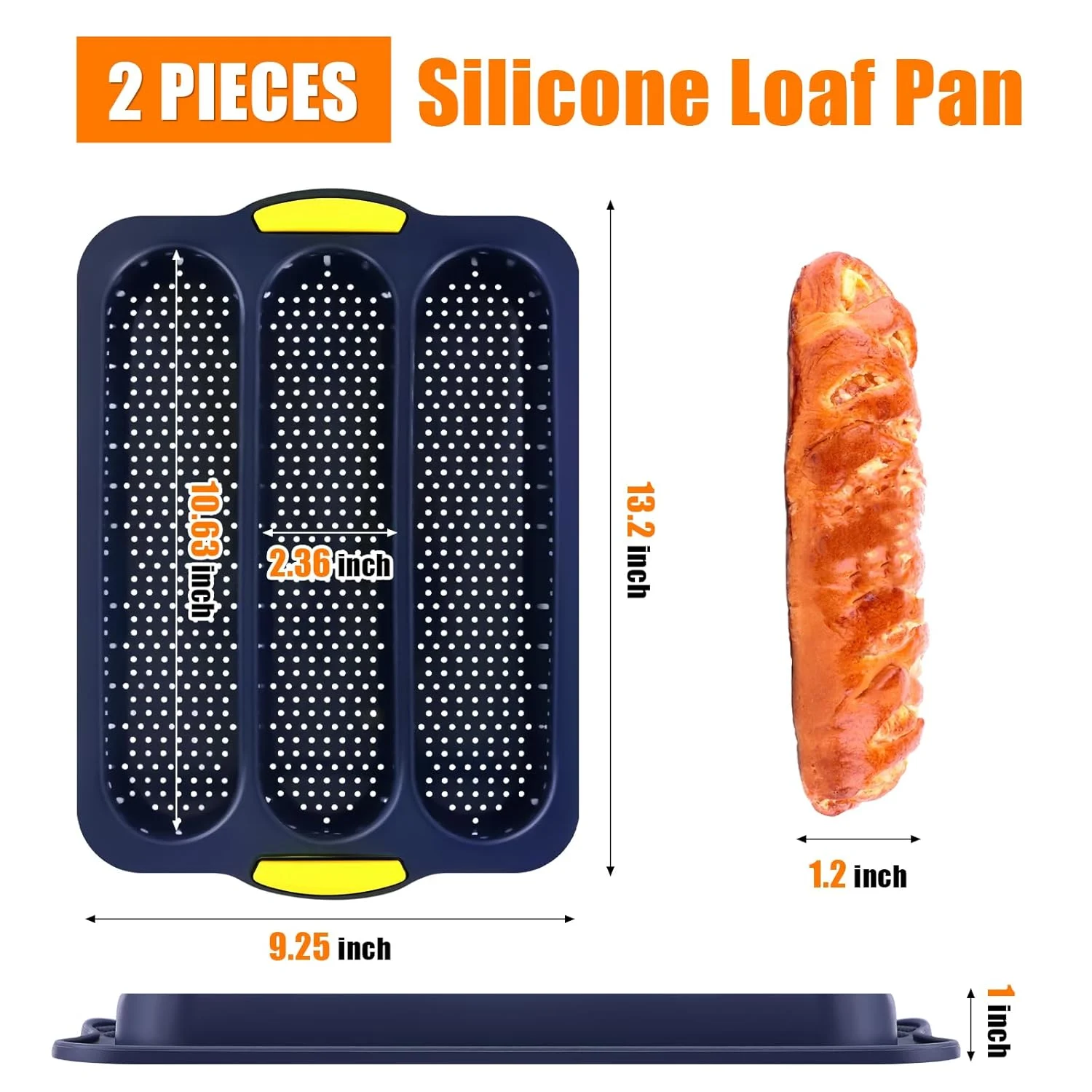 silicone baguette bread pan 2