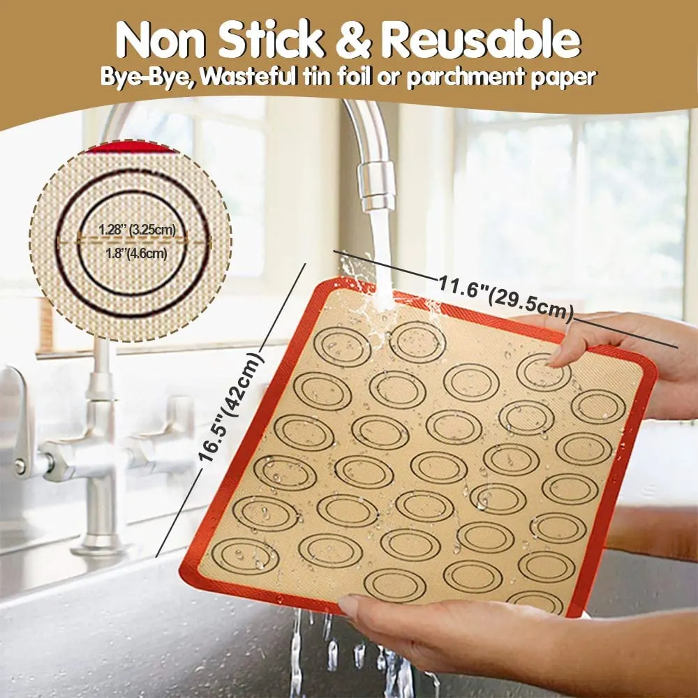 silicone baking mats pack 2