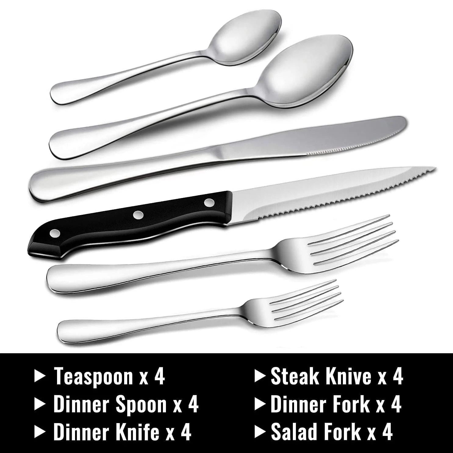 silverware set stainless steel 2