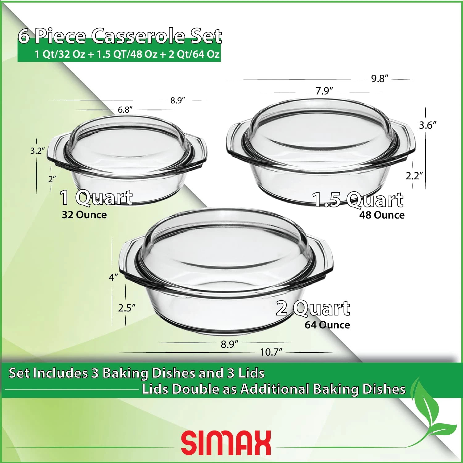 simax glass casserole dish 2