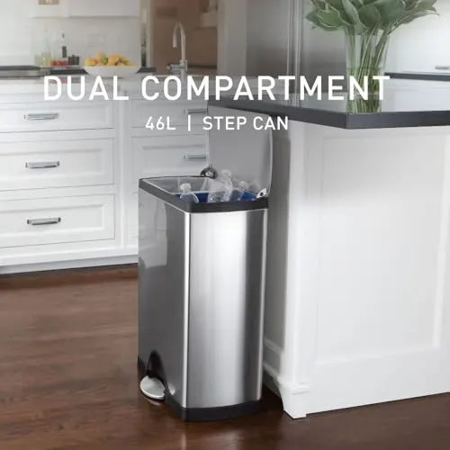 simplehuman dual recycling bin 2
