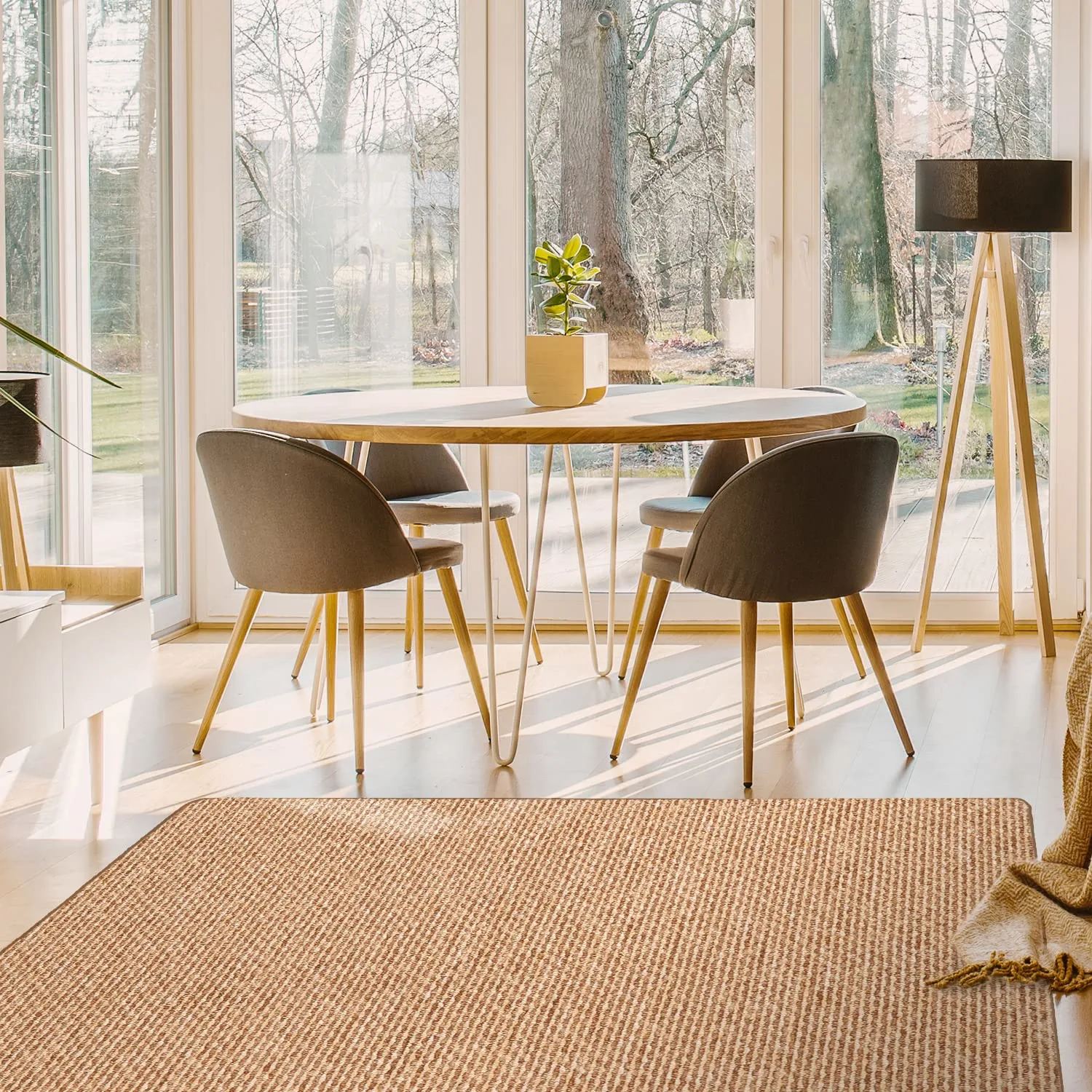 skid resistant praline brown area rug 2