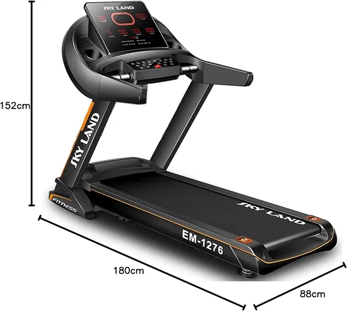 sky land foldable treadmill | 5.5hp bluetooth led screen