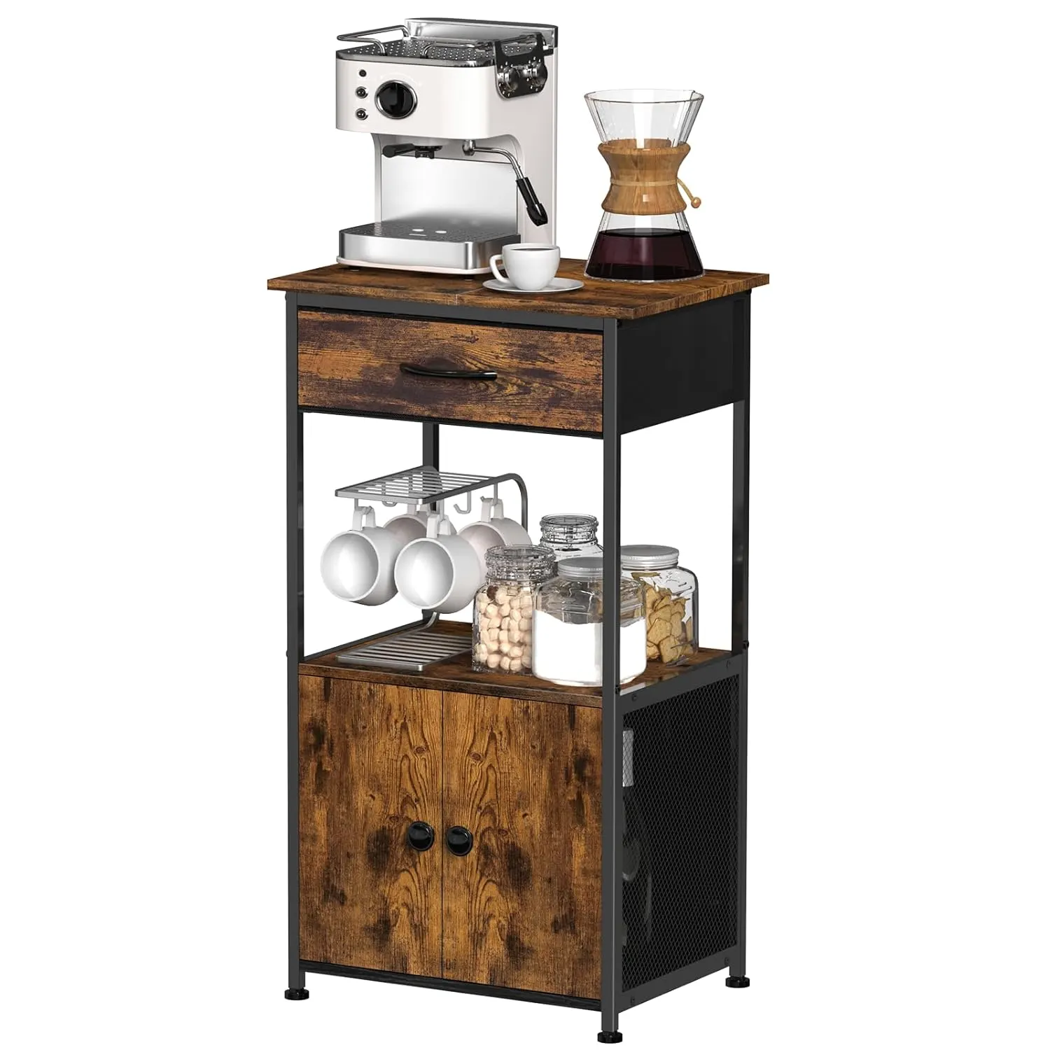 small coffee bar storage 1