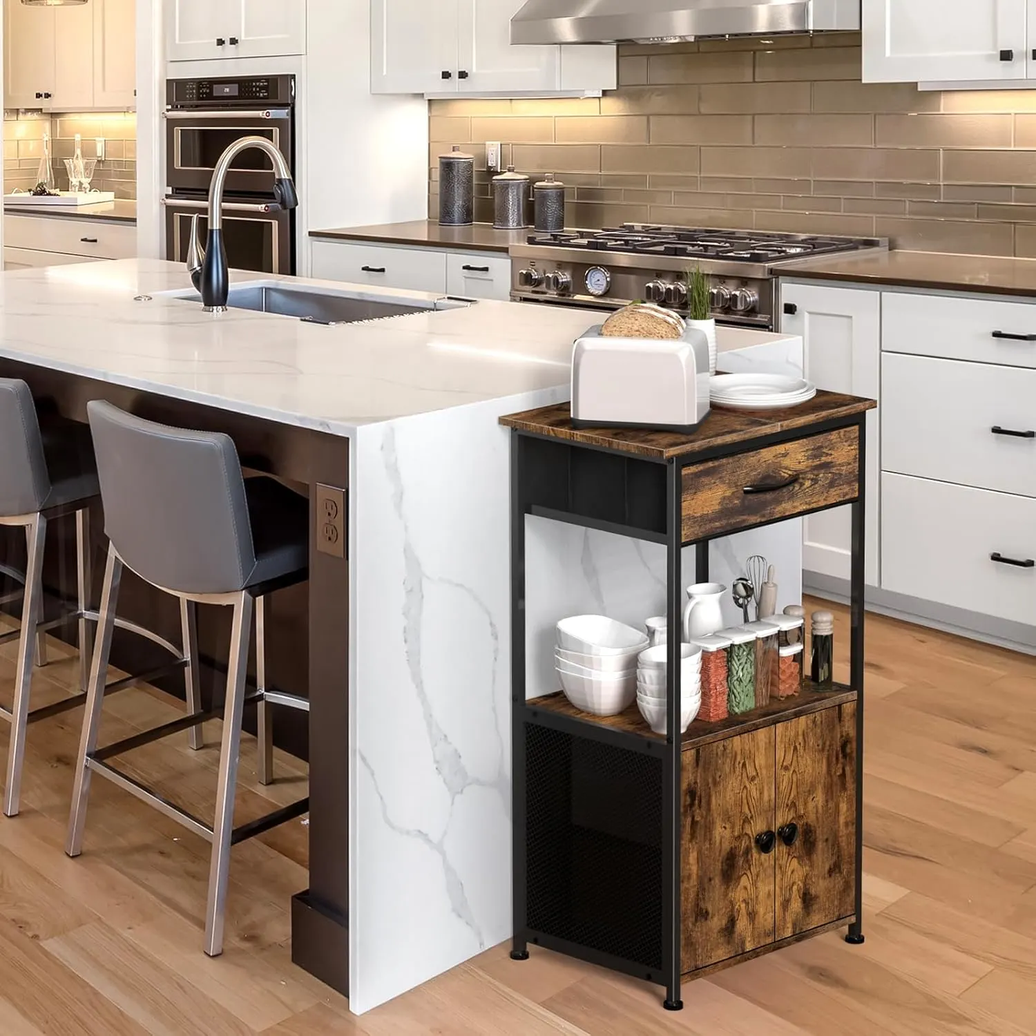 small coffee bar storage 2