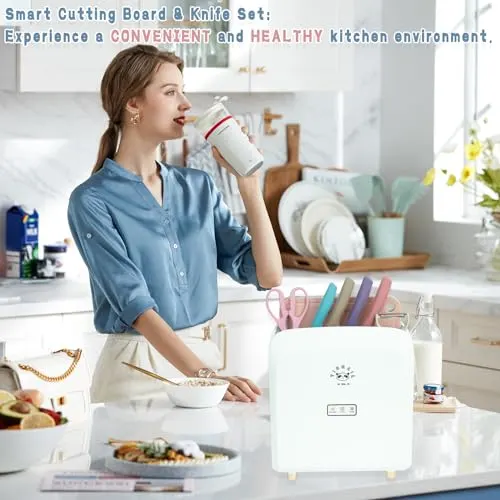 smart cutting board knife set 2