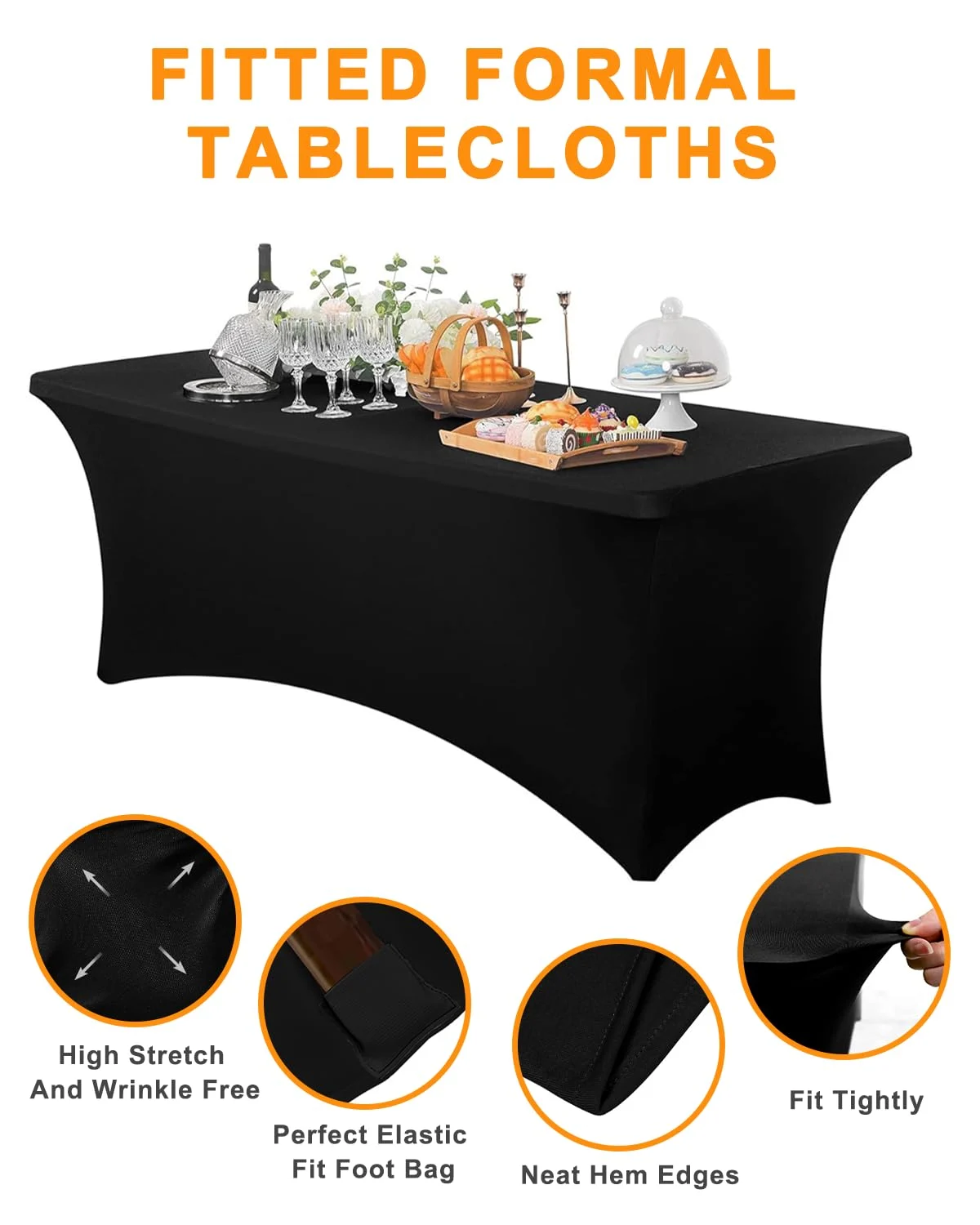 spandex table cover black 2