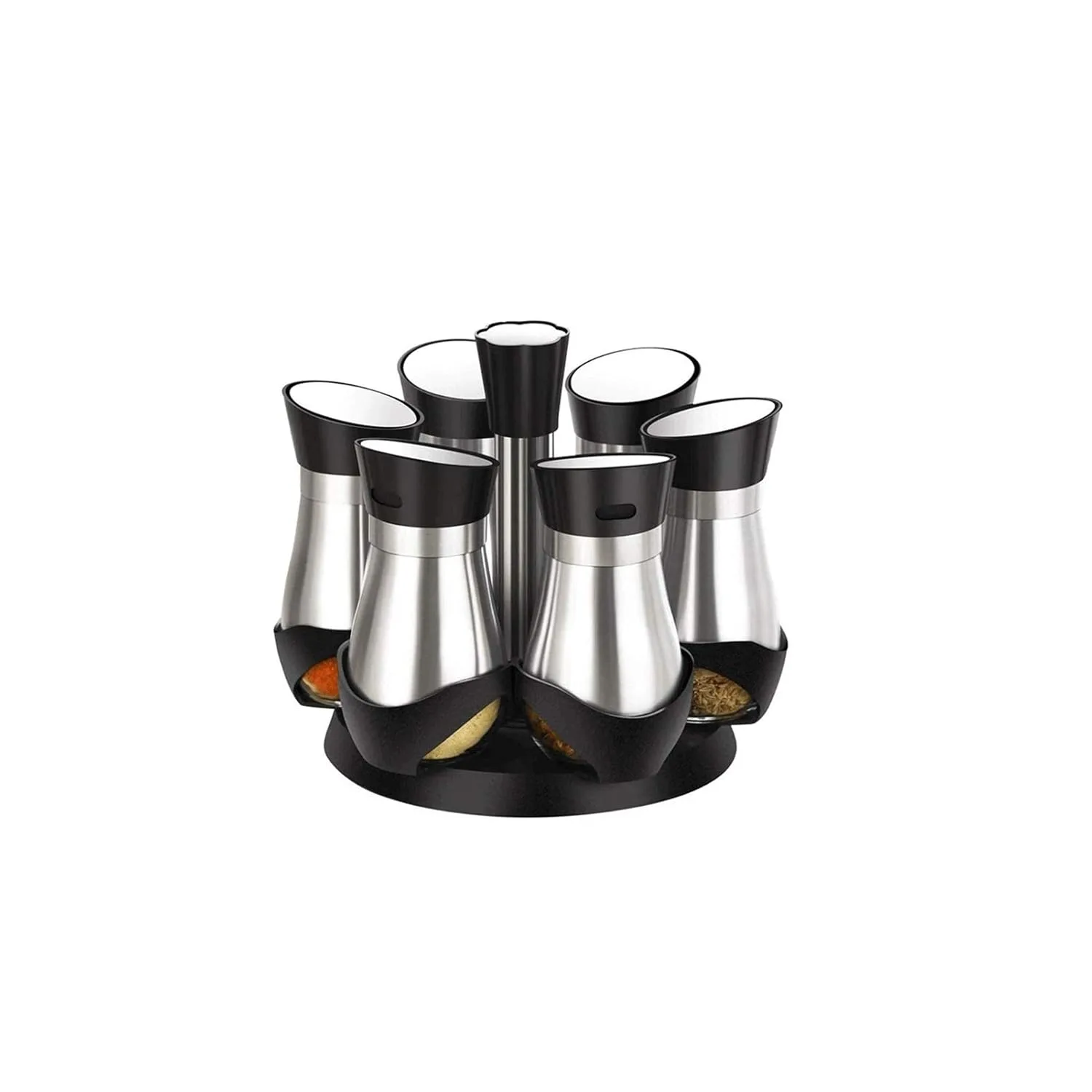 spice jar set rotating organizer 1