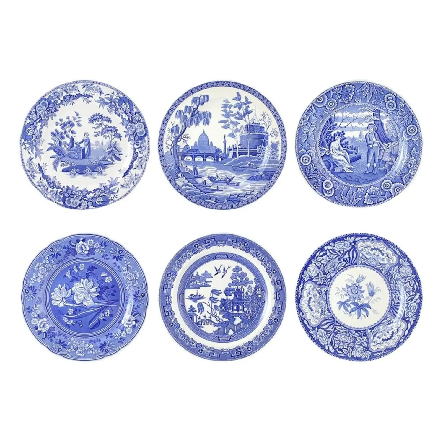 spode blue room plates 1