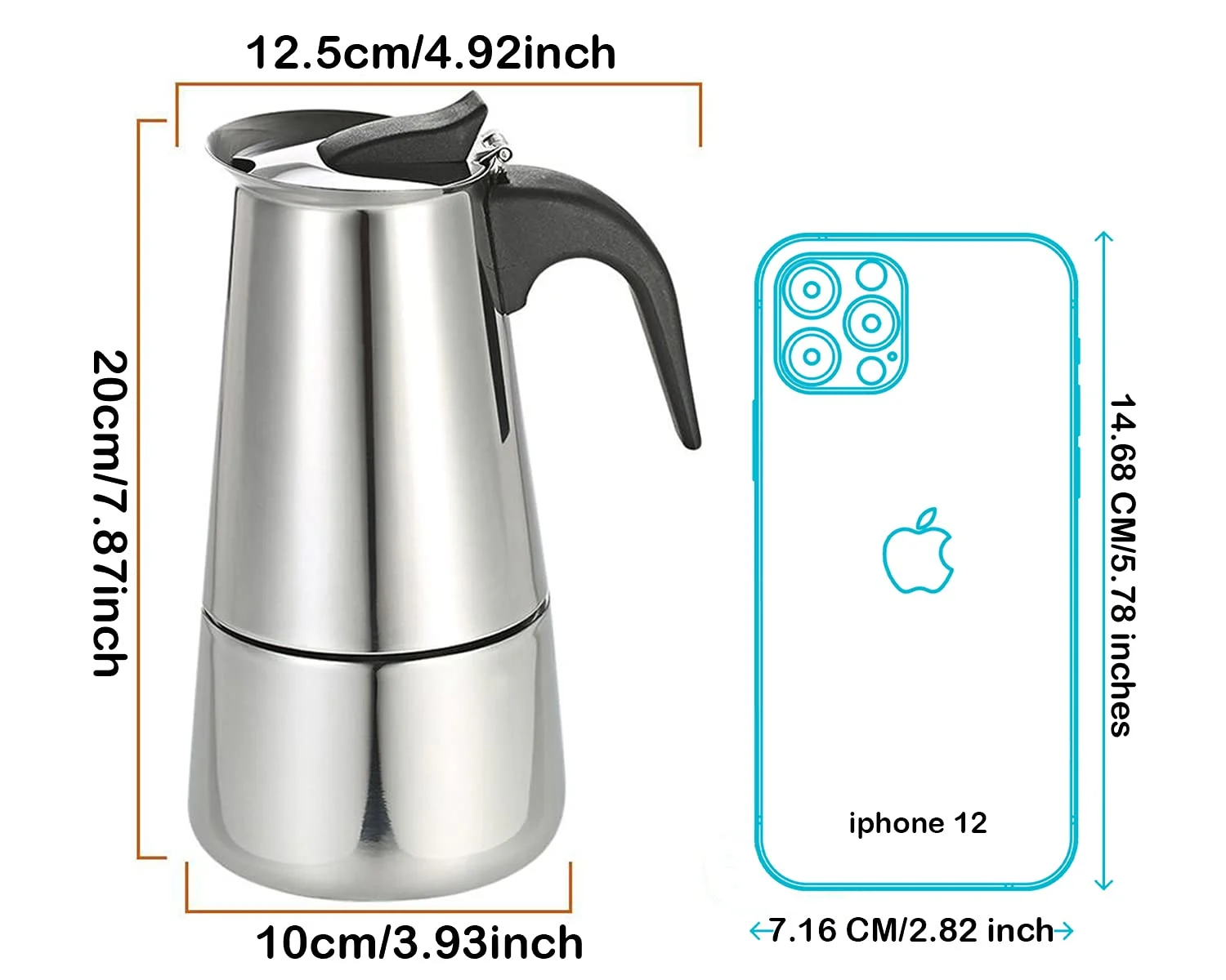 stainless steel espresso moka 2