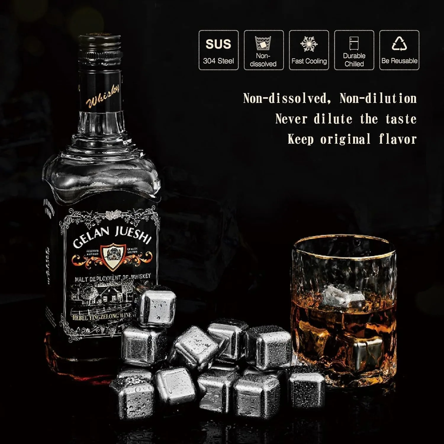 stainless steel ice cubes 2
