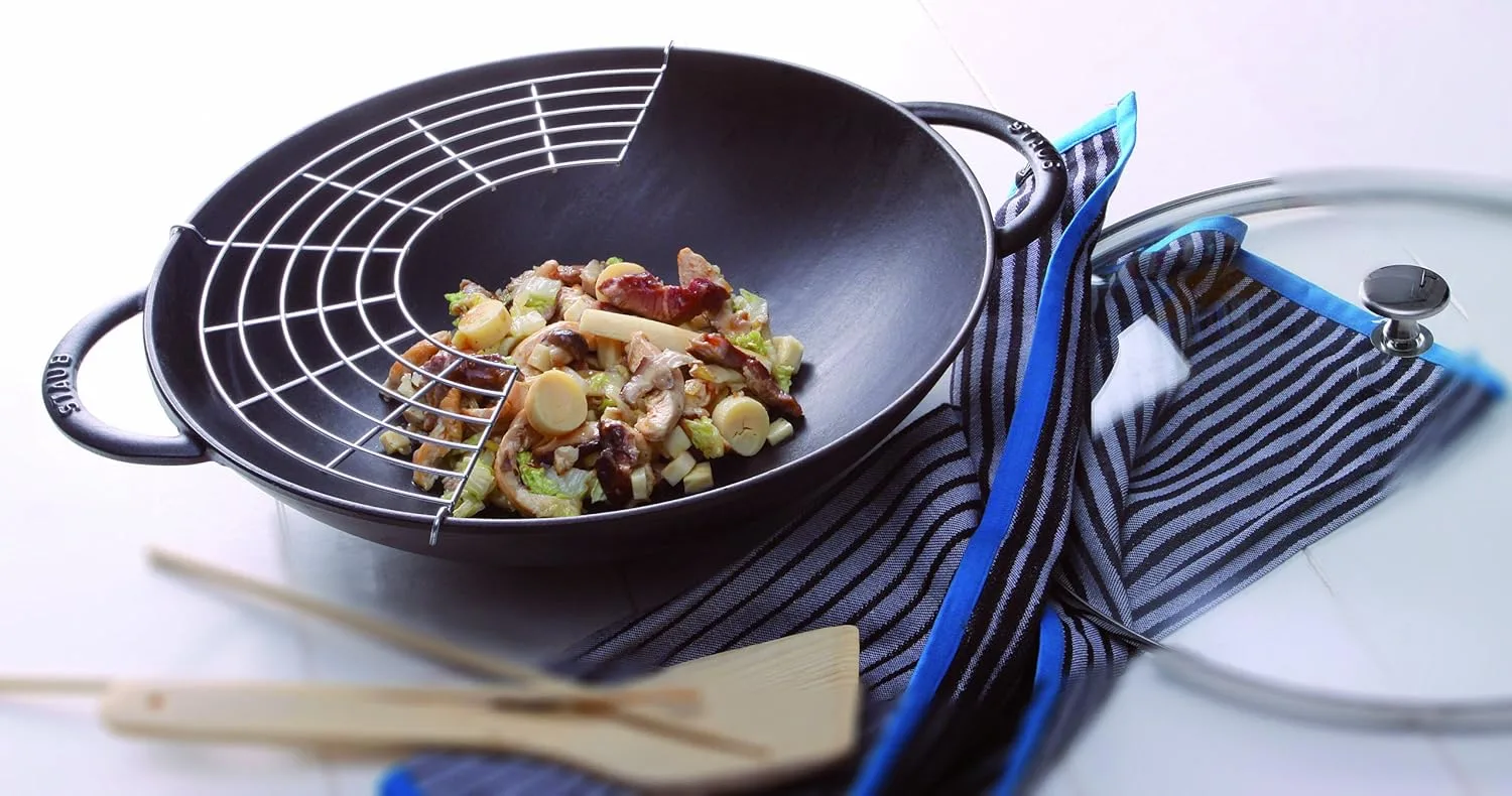 staub black wok set 2