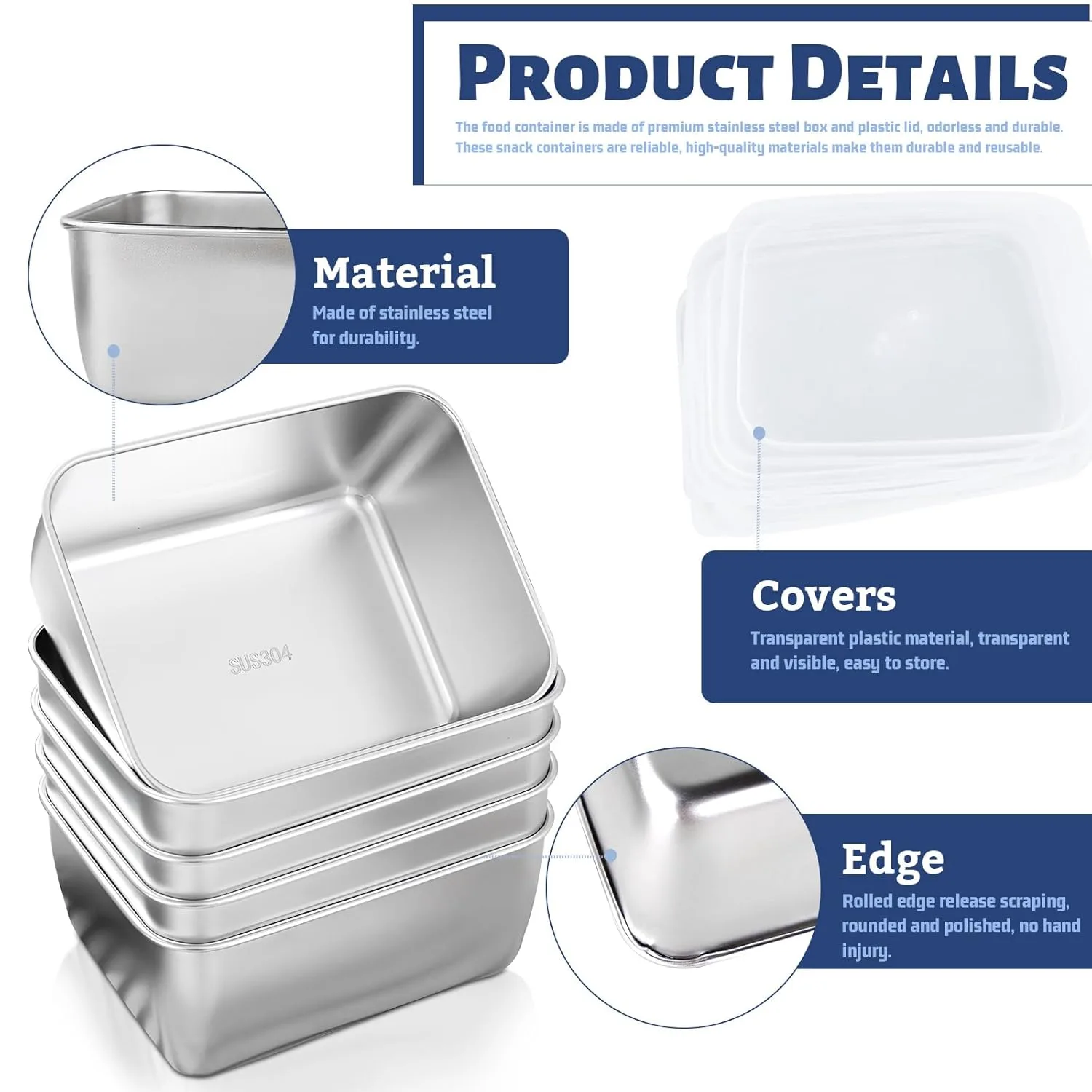 steel food containers snack 2