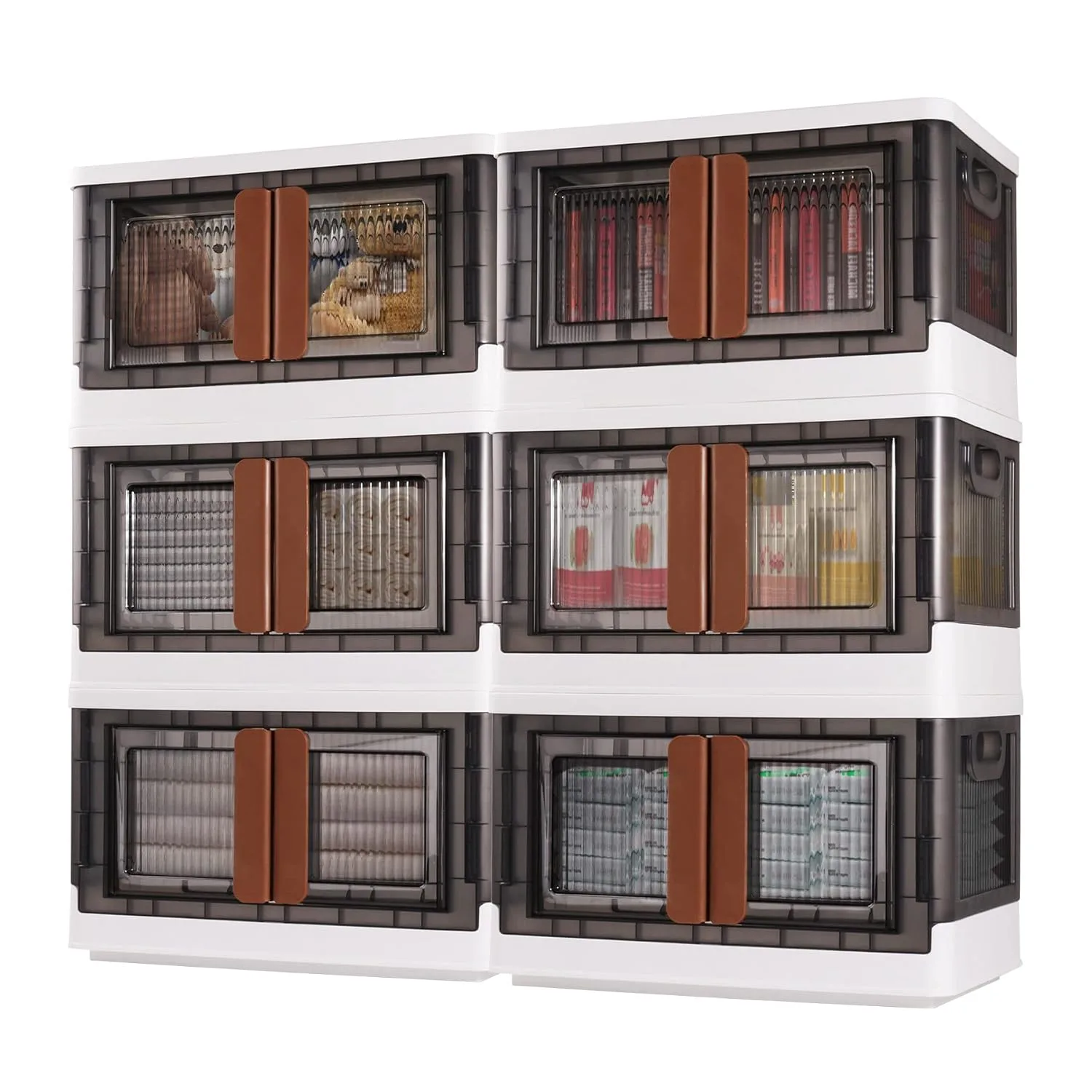 storage bins collapsible stackable 1