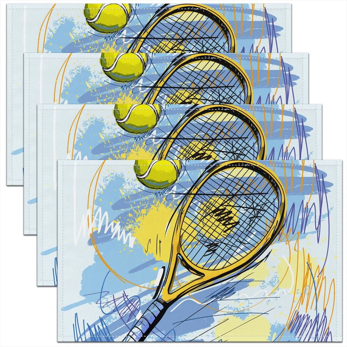 tennis placemats set 1
