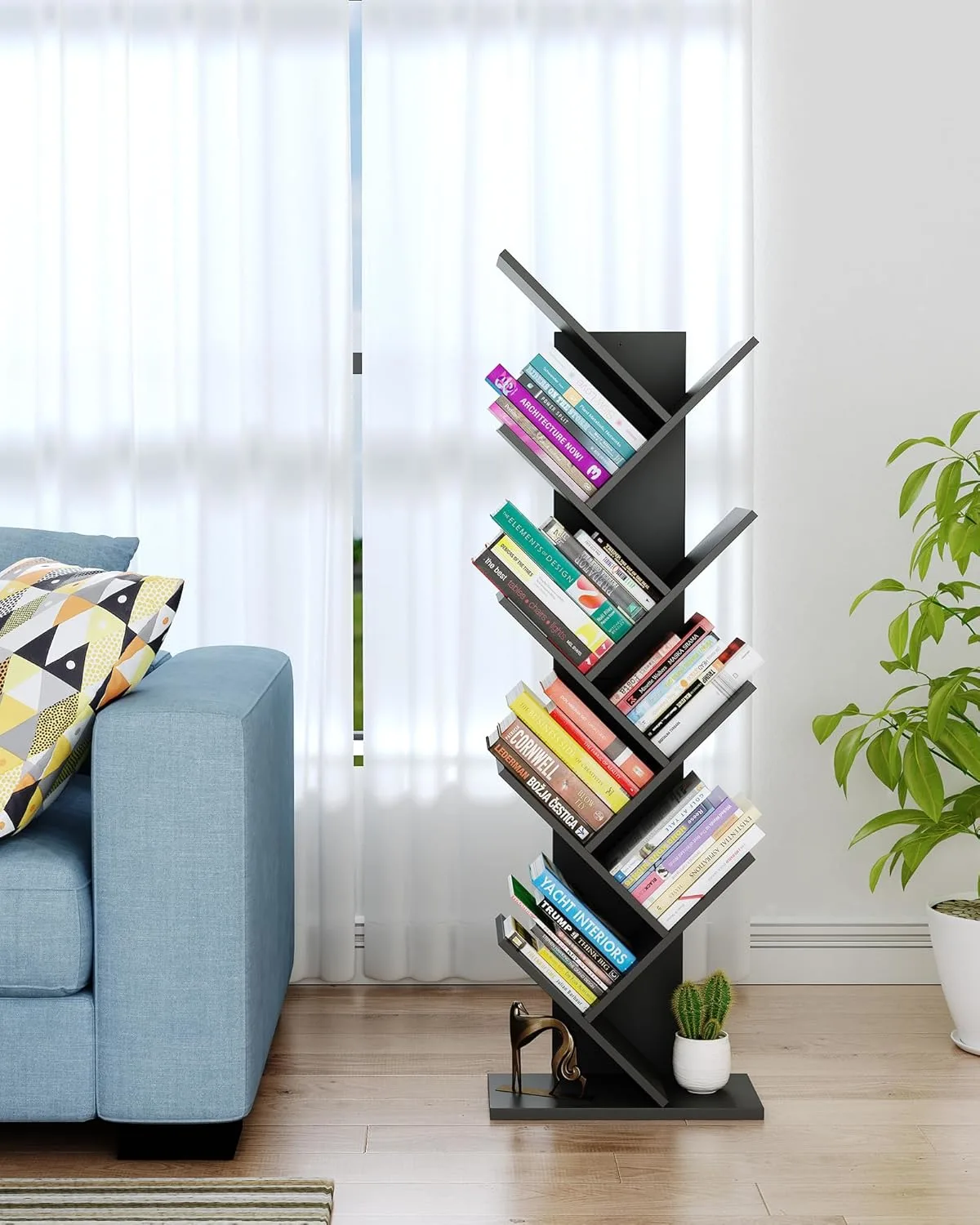 tree bookshelf black 2