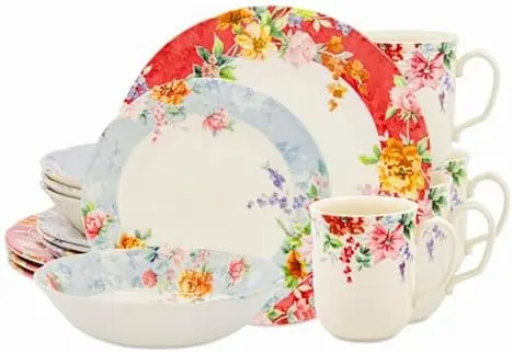 TUDOR 16-Pc Porcelain Dinnerware Set