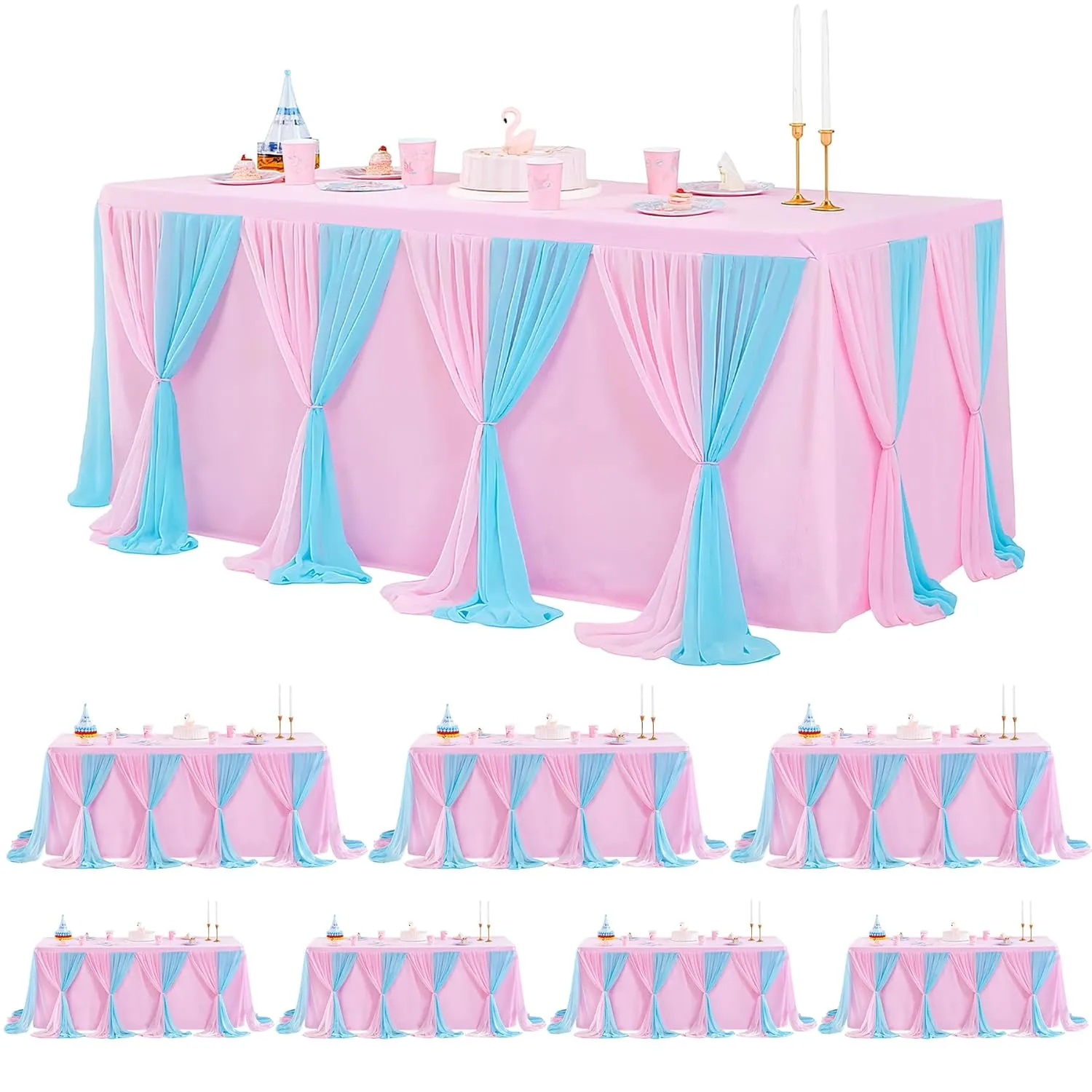 tulle tablecloth wedding party 1