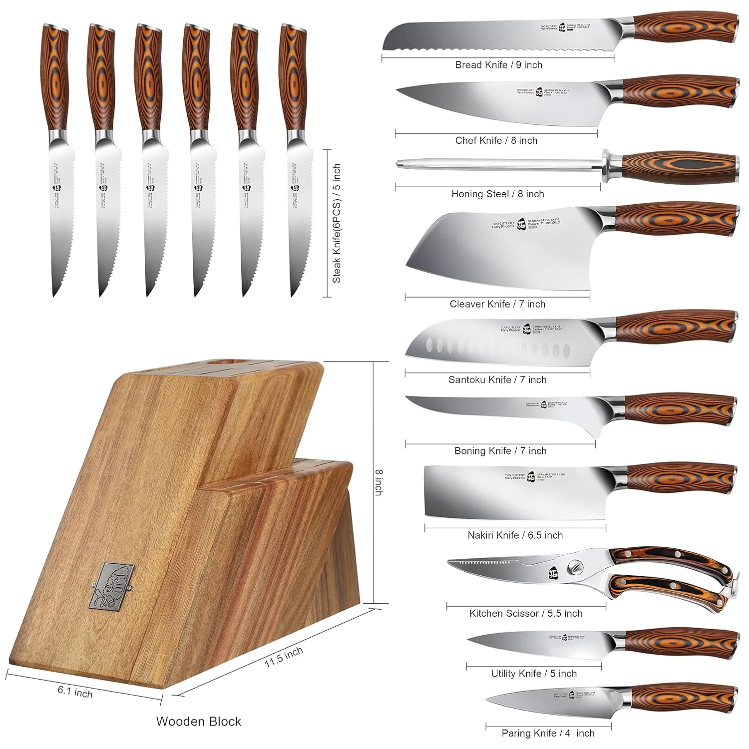 tuo kitchen knife set 2
