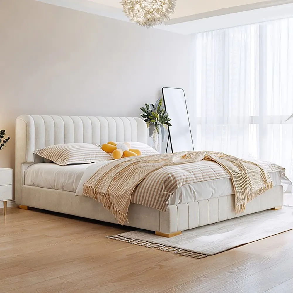 upholstered bed frame queen king super king 1