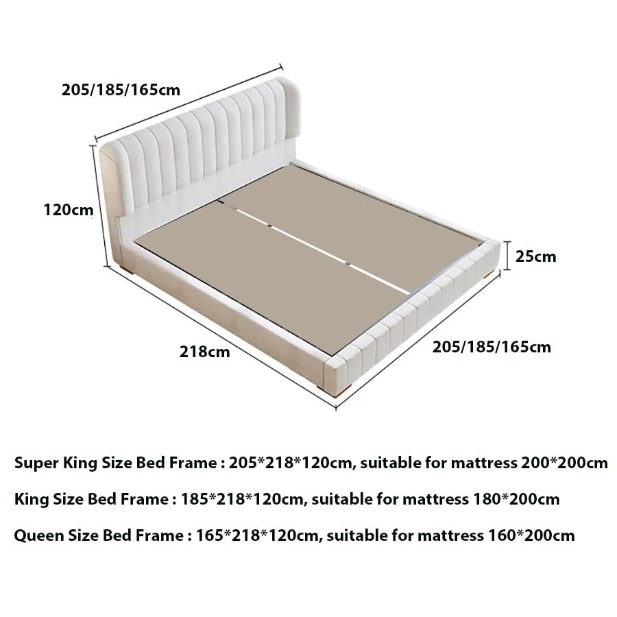 upholstered bed frame queen king super king 2