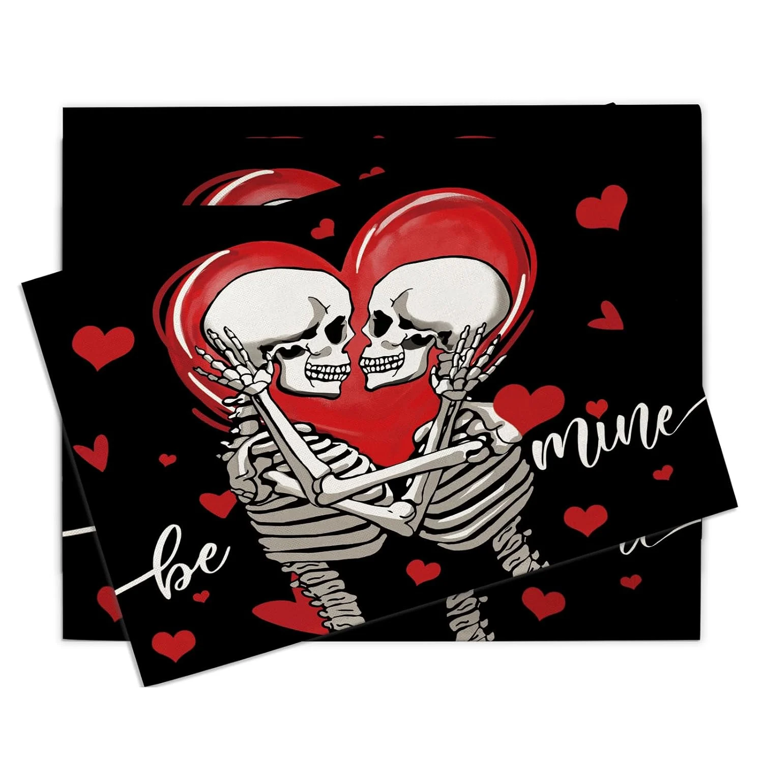 valentines placemats gothic skull 1