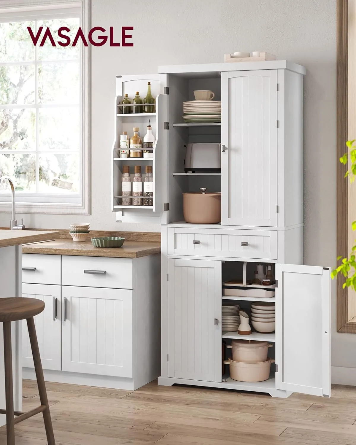 vasagle farmhouse pantry cabinet 2