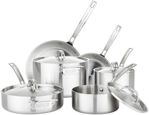 Viking 10-Piece Stainless Steel Cookware Set