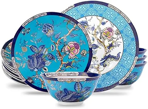 Vintage Floral Dinnerware Set - 4 Person