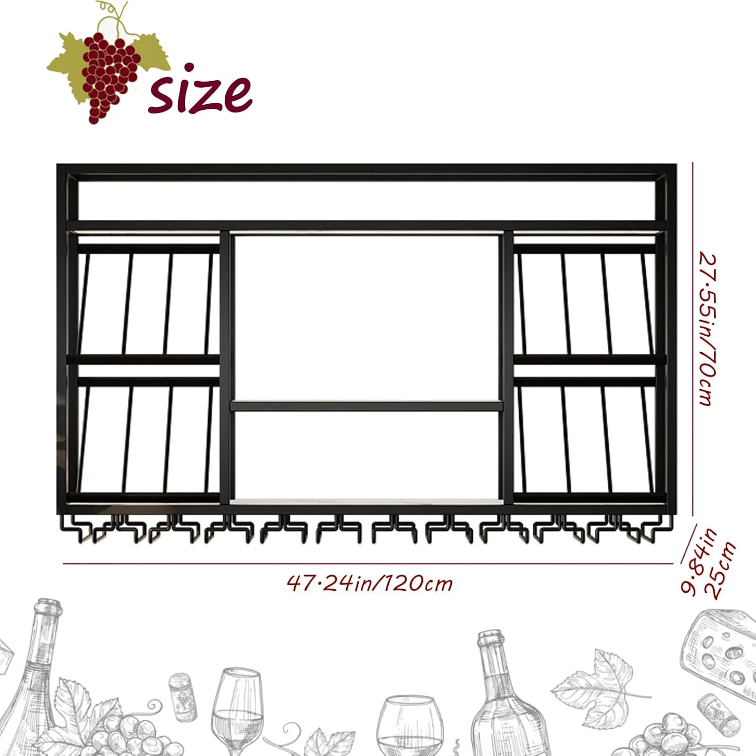wall mounted wine rack 2