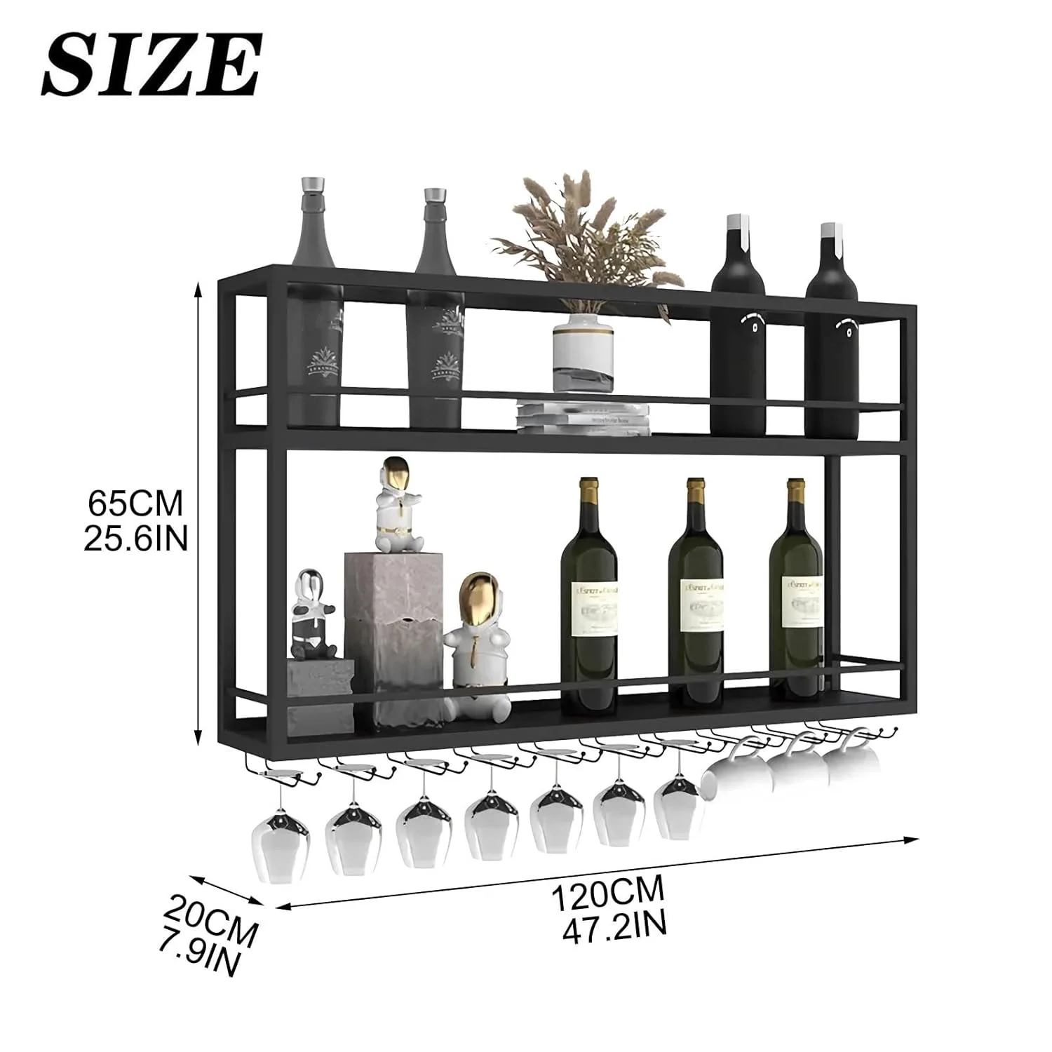 wall wine rack glass holder 2