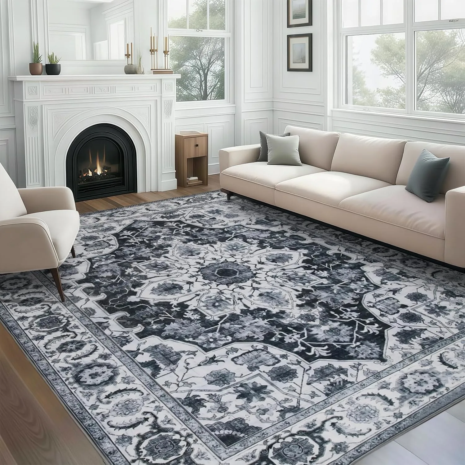 washable area rug boho 1